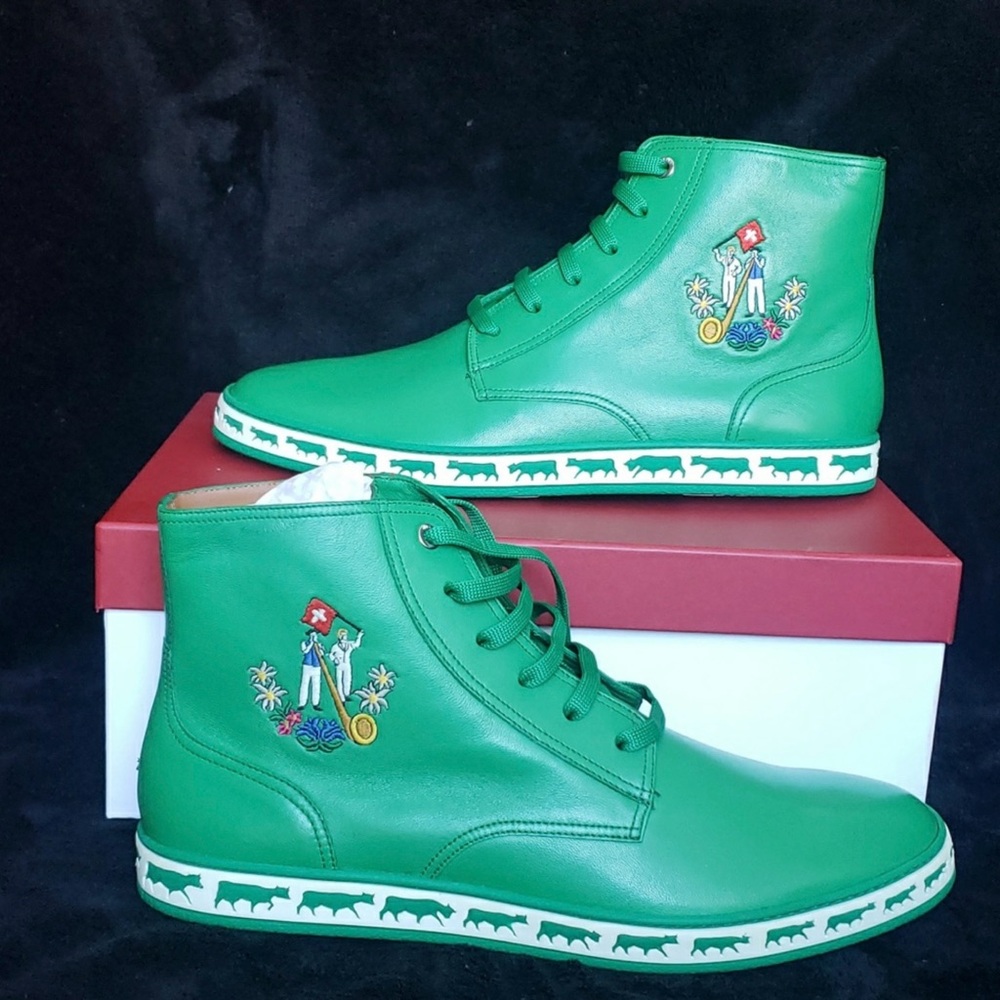Bally Green High-Top Sneakers
